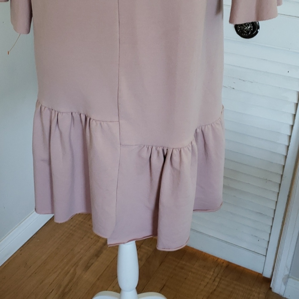 PHILOSOPHY Dusty Rose Sweatshirt Dress, Size Small - Picture 6 of 8